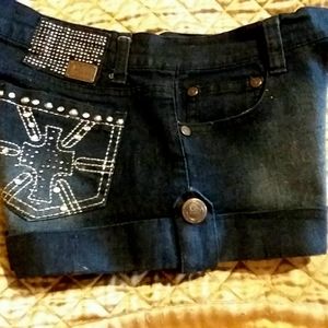 Super cute Jean shorts with bling.
